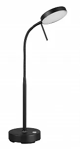 Настільна світлодіодна лампа Reality Leuchten Moreno R54561132 метал матовий чорний 3 Вт LED акумулятор із зарядною станцією сенсорний димер регульована колірна температура - Фото 1