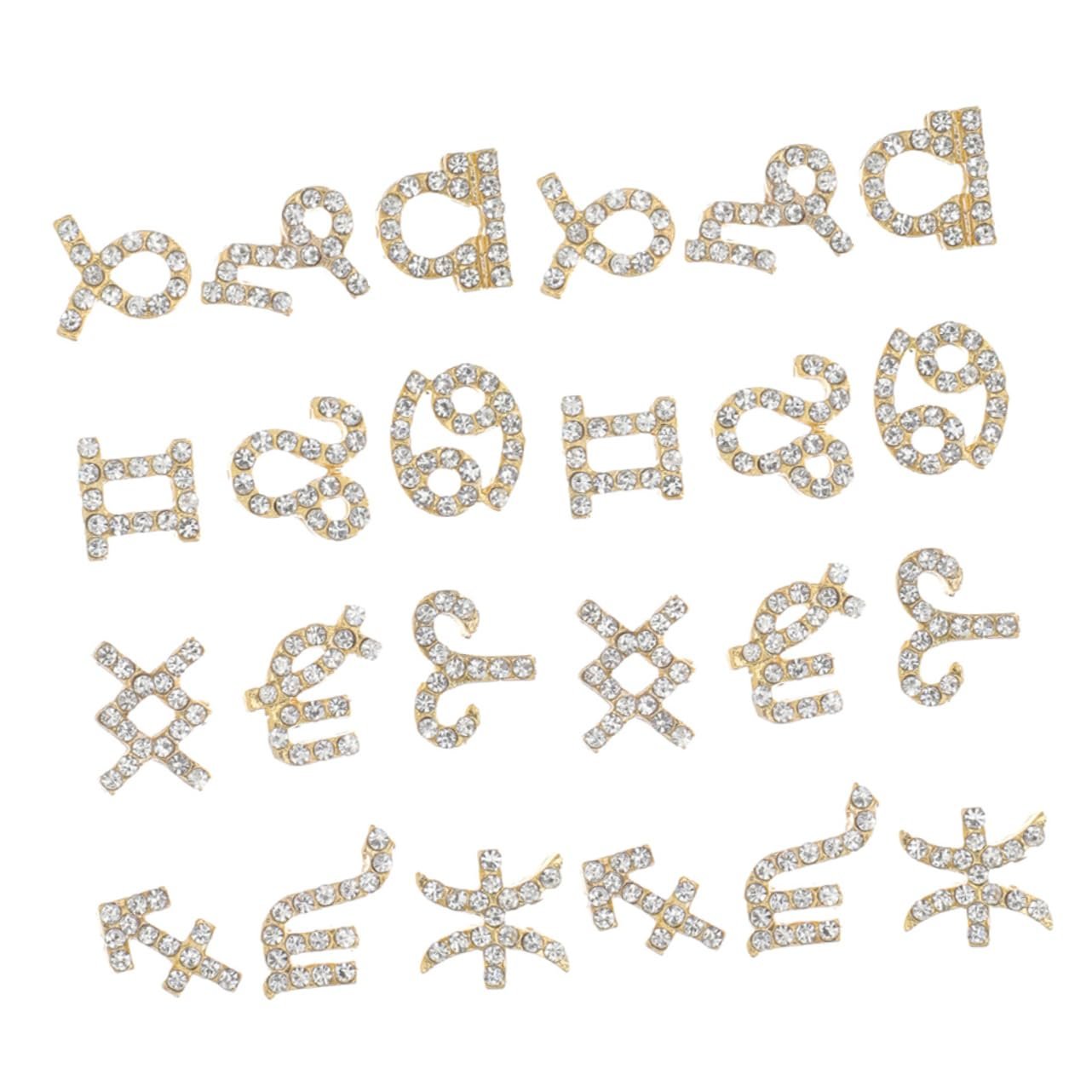 Украшения для ногтей Mikinona, 24 шт., знаки зодиака, фото №1