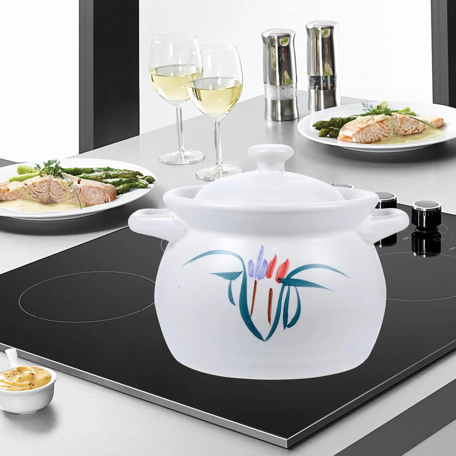 Кастрюля керамическая термостойкая антипригарная, фото №4