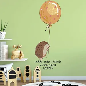 Наклейка на стіну Sunnywall Hedgehog Lasse Deine Träume Wirklichkeit Werden Розмір 2 - Фото 1