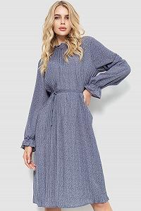 Платье свободного кроя шифоновое цвет джинс 204R701 - Фото 1