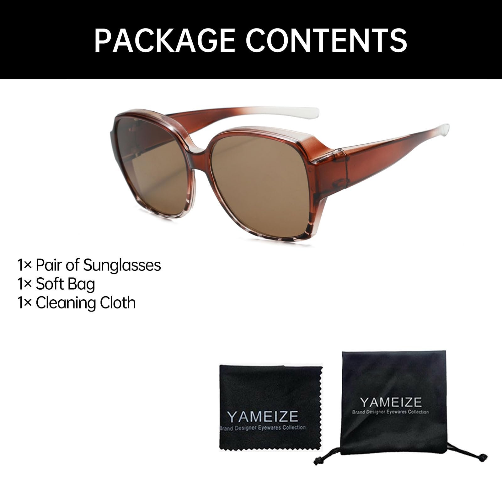 Сонцезахисні окуляри YAMEIZE для жінок і чоловіків, вінтажні, антиблікові, з захистом UV400, прямокутні, для водіння та активного відпочинку, фото №5