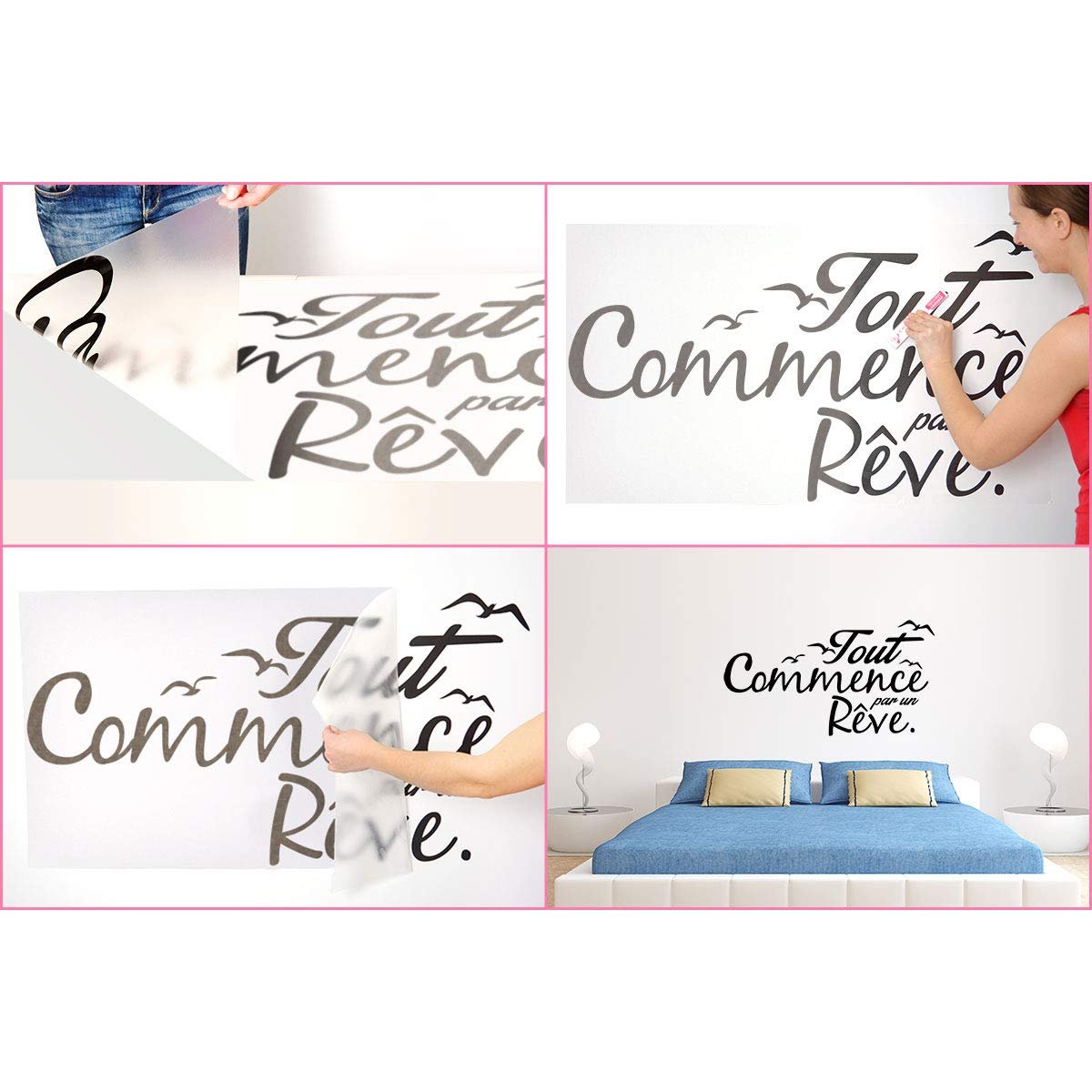 Наклейка на стіну Ambiance-live Seagulls 2 30 x 55 см Чорний, фото №3