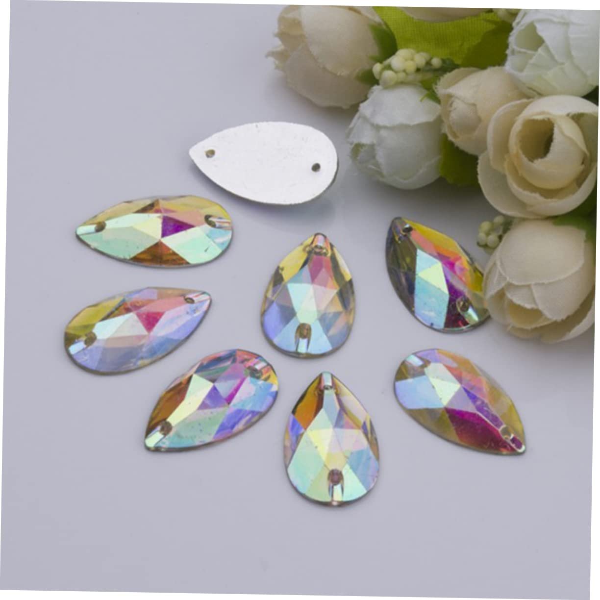 Прикраса Стрази Ciieeo 50 штук, пласка задня частина, намистини, прикраси, смола, каміння, підвіска, перламутрові ґудзики, кристал, фото №4