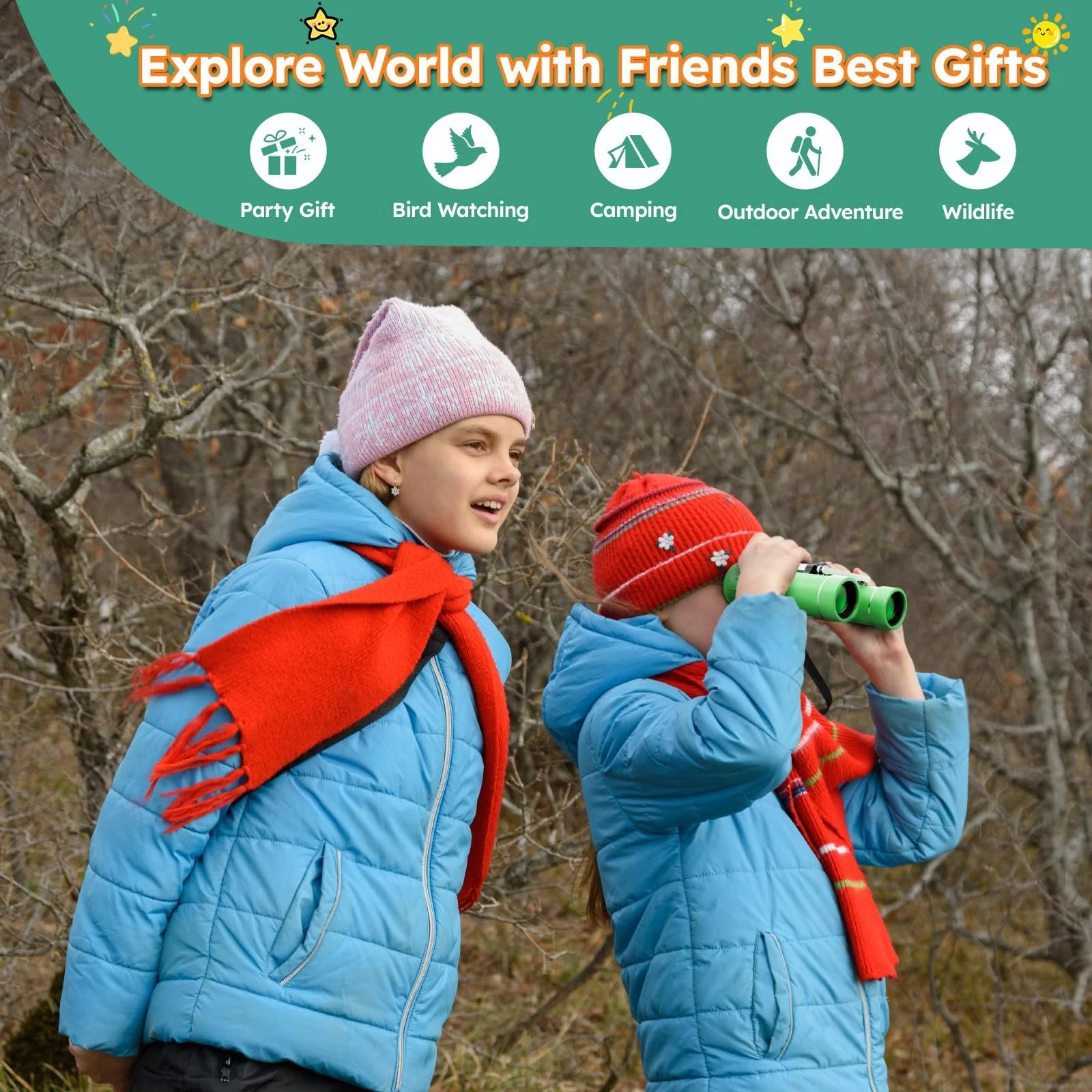 Бінокль 10x25 Компактний Міні Водонепроникний Зелений, фото №7