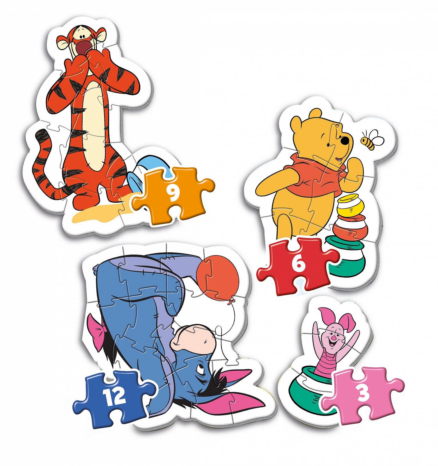 Пазл Clementoni 20820 Supercolor Winnie The Pooh 3 + 6 + 9 + 12 елементів, фото №2