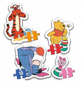 Пазл Clementoni 20820 Supercolor Winnie The Pooh 3 + 6 + 9 + 12 елементів synthetic.ua - Фото 1