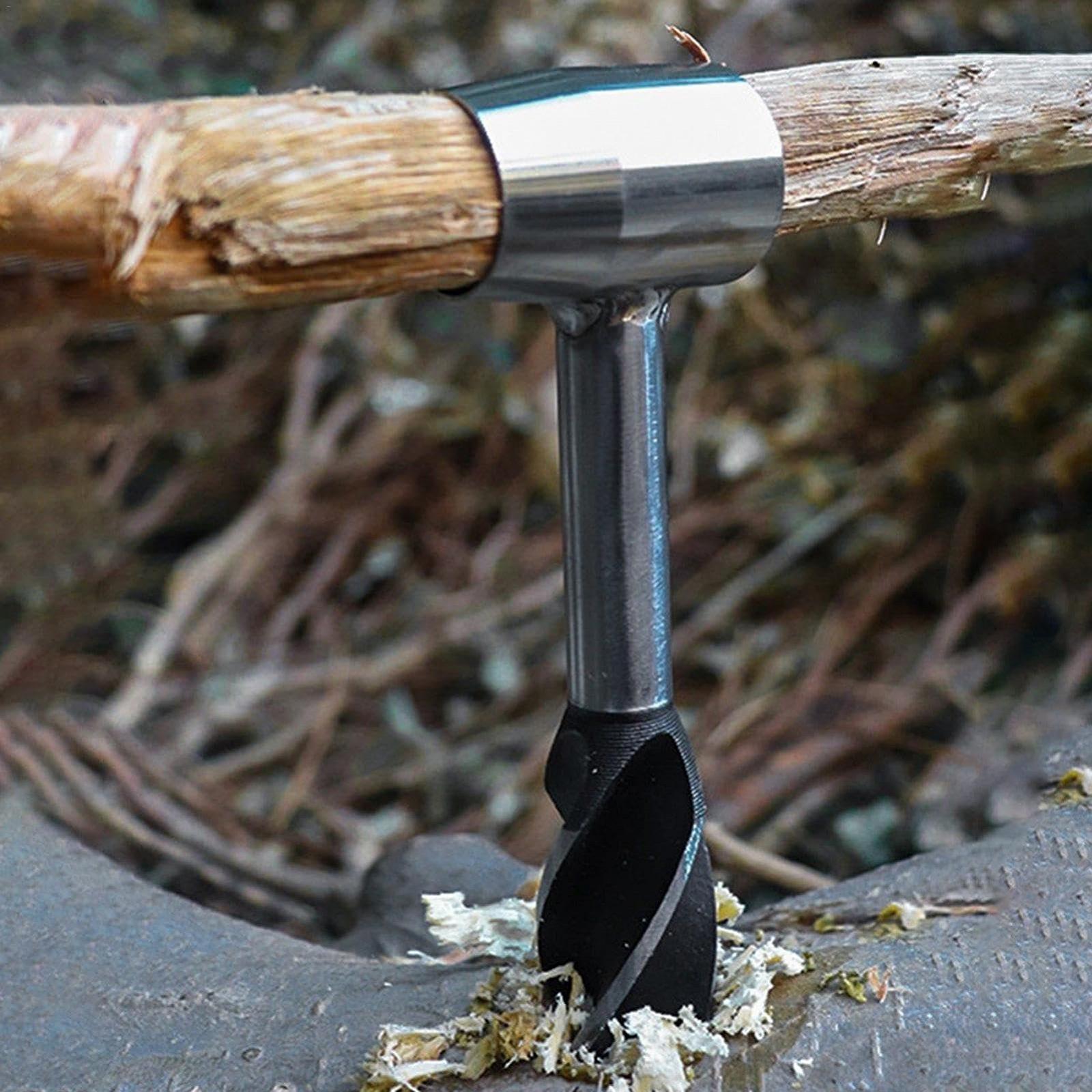 Инструмент для выживания Bushcraft, ручной шнековый бур, шнековый бур для дерева, инструмент для выживания в кемпинге, ручной шнековый бур, сверло для дерева, приспособление для проделывания отверстий для улицы, бушкрафта, кемпинга, фото №4