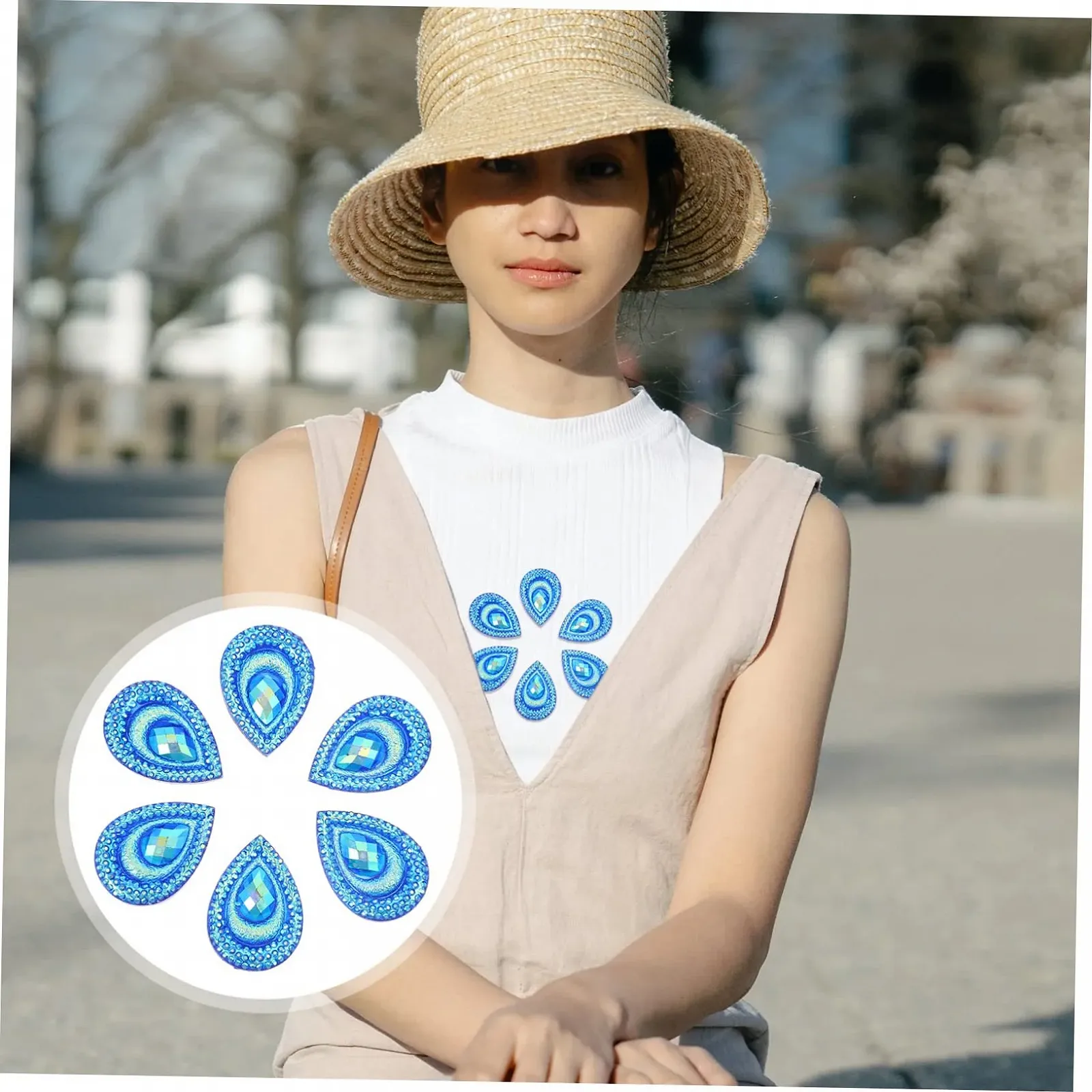 Набір Декоративні Діаманти DNCING Nupsis Garming the Weddi Ювелірні Вироби Плоска Основа Намистини, фото №9