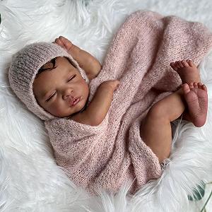 Кукла Zero pam Reborn Baby Черная 19 дюймов - Фото 1