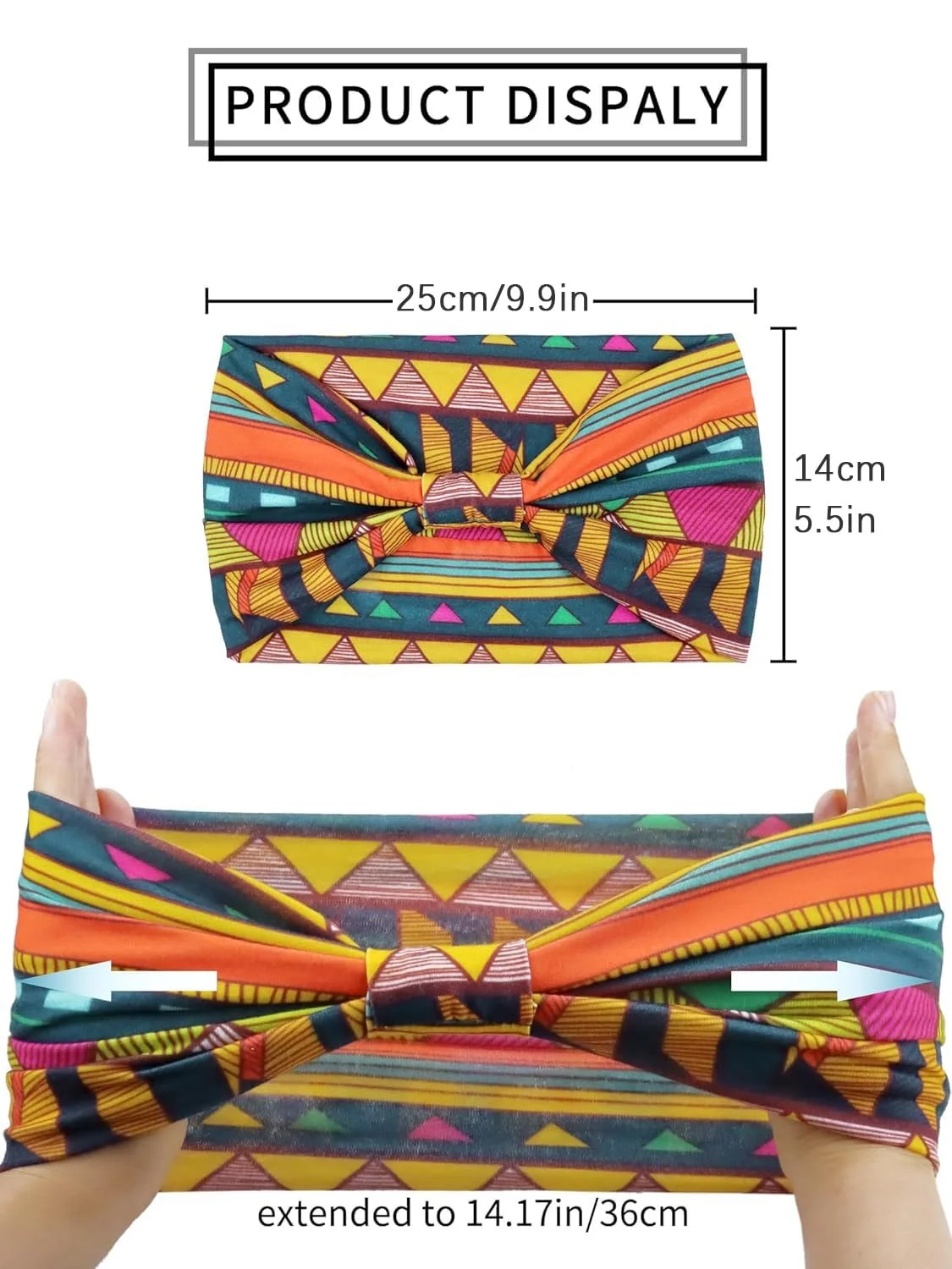 Еластичні літні пов'язки для волосся Жіночі Широкі, фото №6