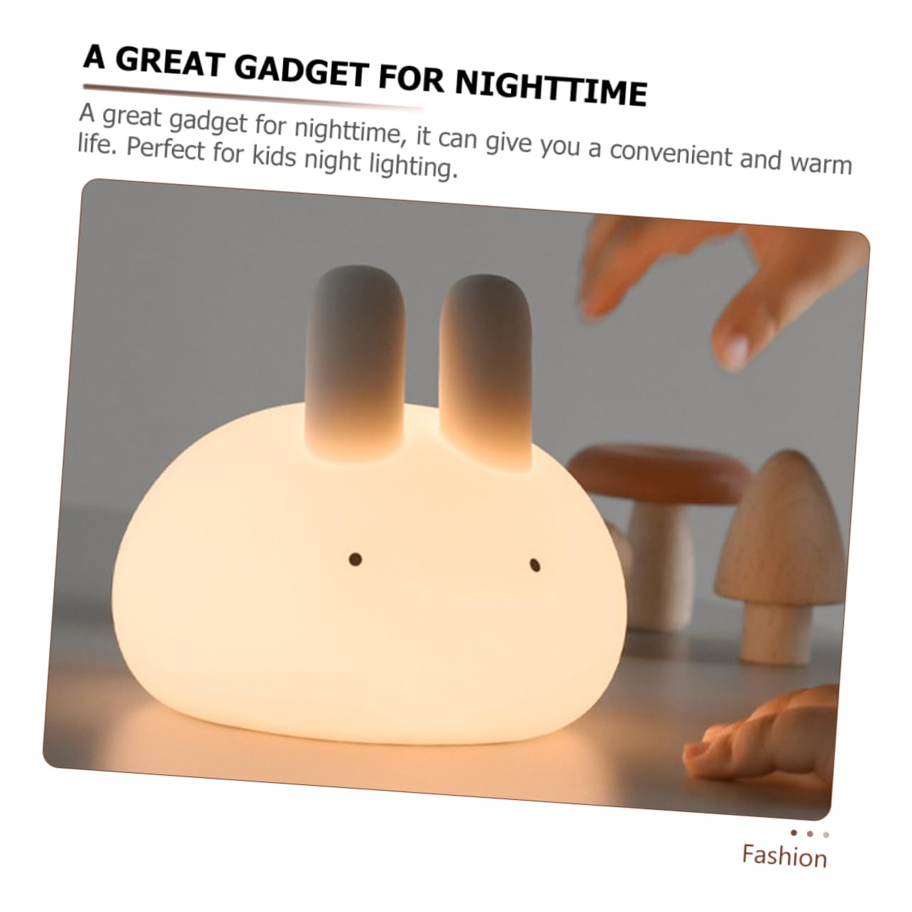 Нічник HOMSFOU Rabbit Pack of 2 силіконовий дитячий лампа білий, фото №4