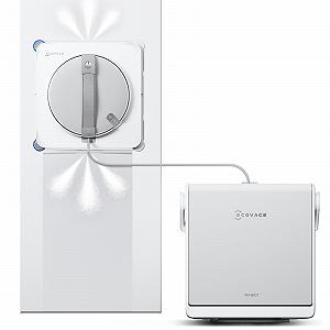 Робот для мытья окон ECOVACS Winbot W2S Omni с многофункциональной станцией, интеллектуальная очистка до краев с TruEdge, зарядка во время работы, три водных форсунки, 12-уровневая защита - Фото 1
