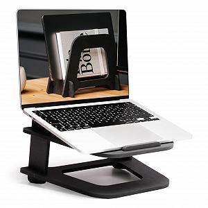Подставка для ноутбука Wood Hydesk boho office Multistand - приподнятая для ноутбука/MacBook, подставка для стола или кровати, подставка для планшета, портативная, быстрая сборка, черная - Фото 1