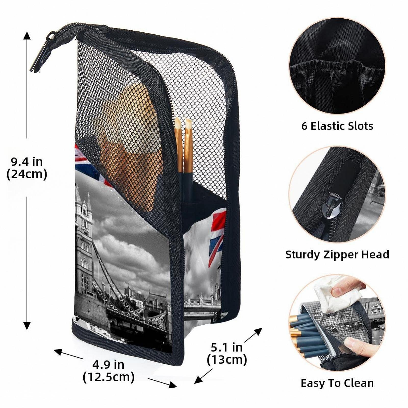 Набор кистей для макияжа в органайзере с рисунком 'Building Bridge British Flag', 12 шт., фото №3
