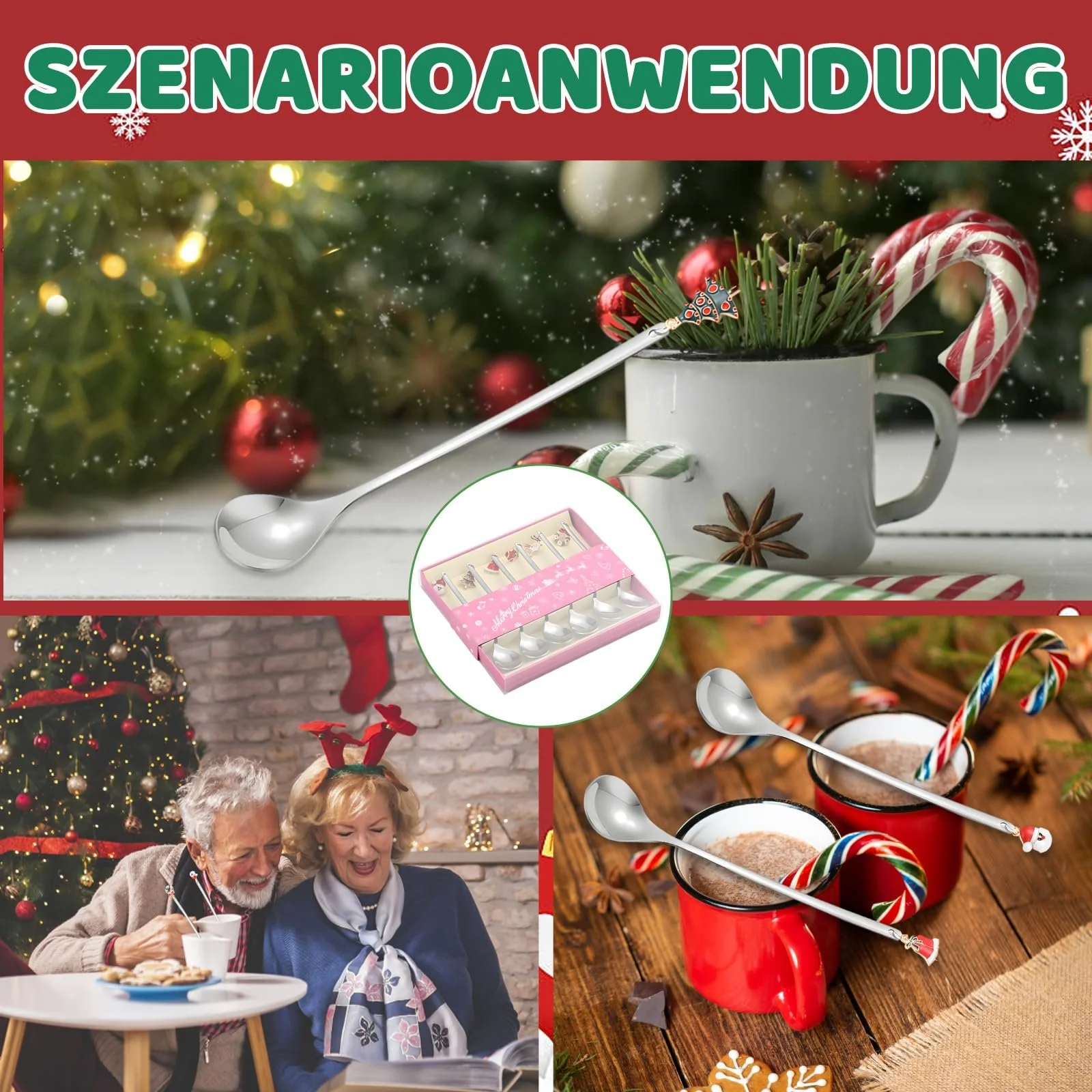 Набір столового посуду до Різдва, маленькі, фото №7