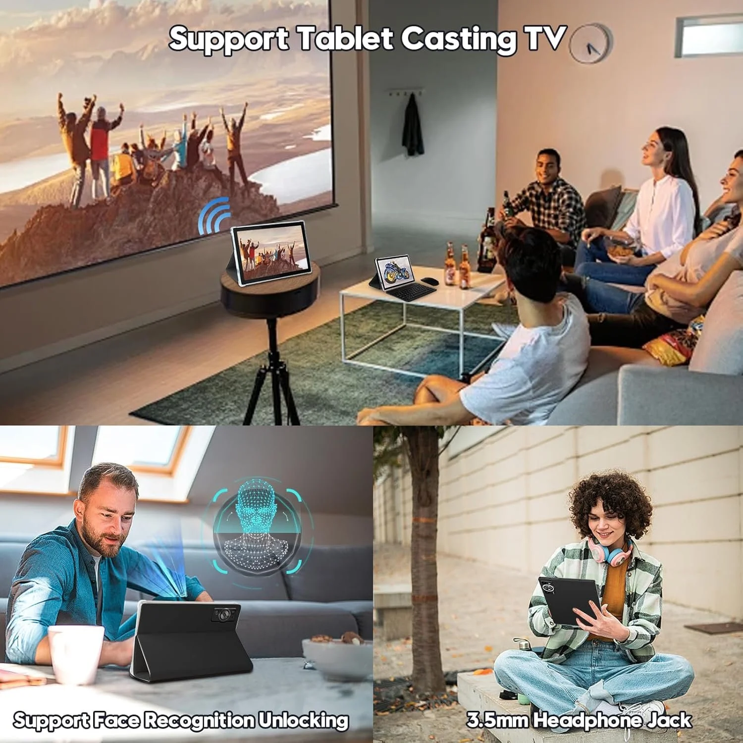 Планшет 10.1" DEERTIME E9 6+16/128Gb Android 14 8000 mAh Черный, фото №6