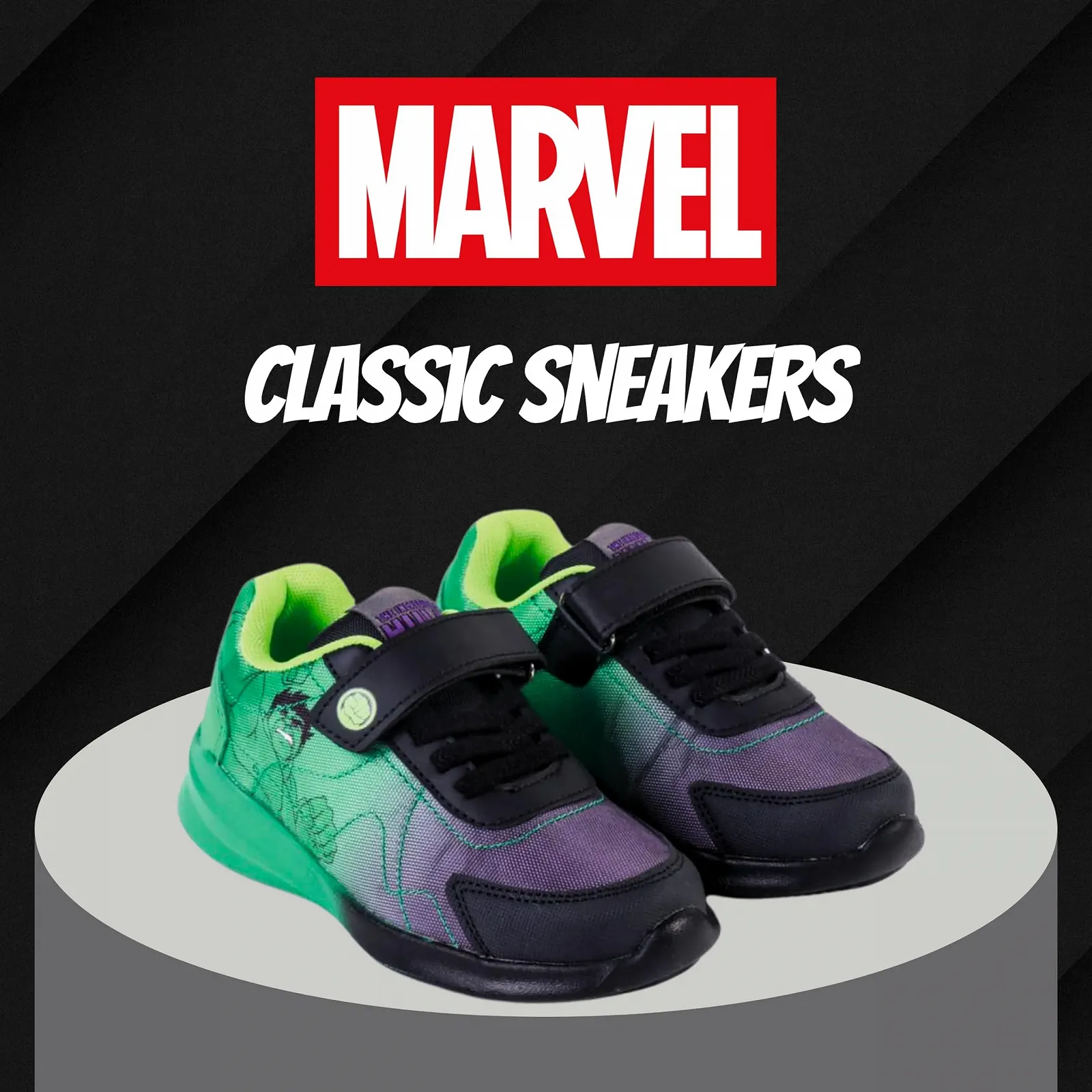 Кроссовки Marvel Hulk для мальчиков Размеры UK 10 - 2, фото №2