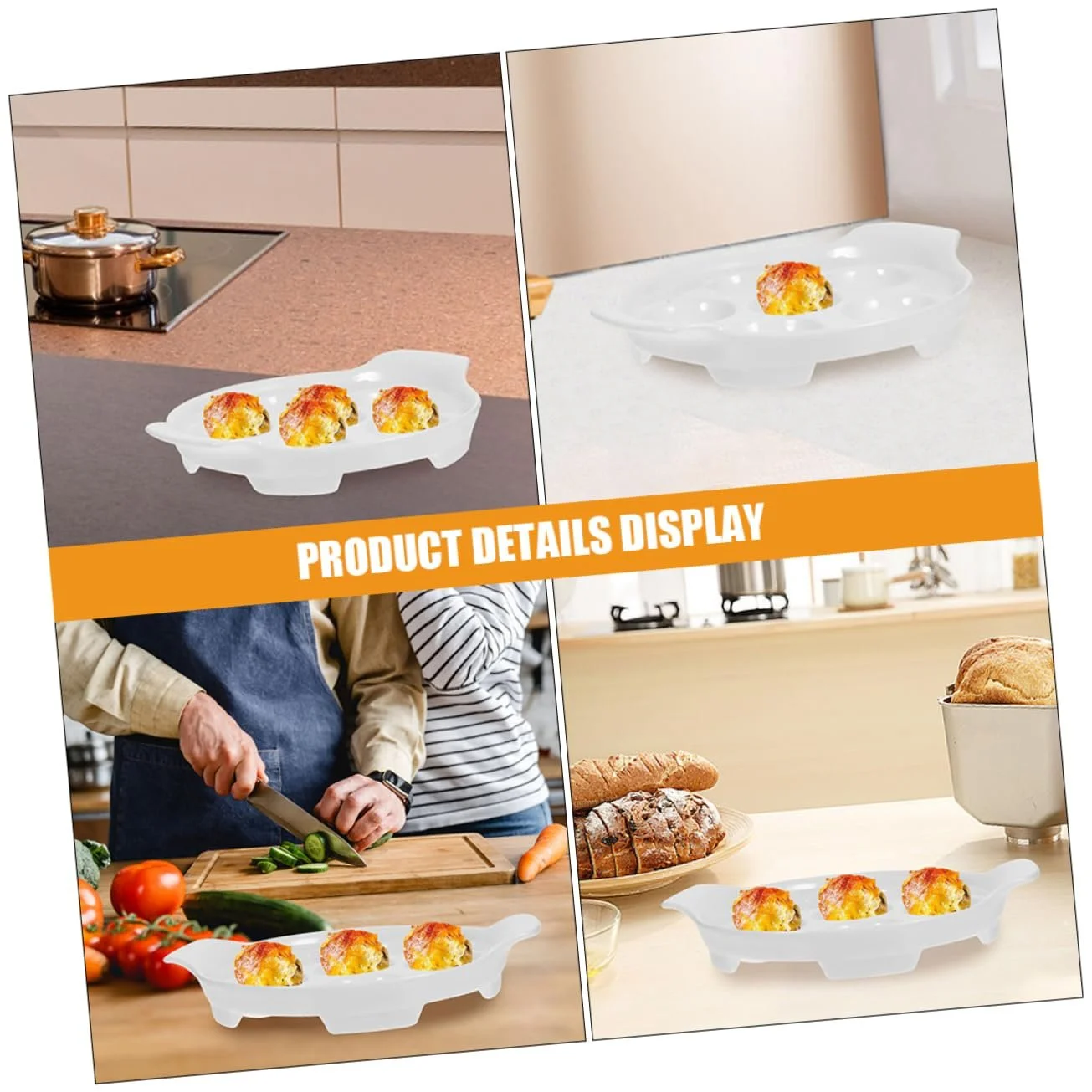 Форма для запекания улиток SOIMISS Keramik 7 дюймов с ручками гладкая поверхность, фото №7