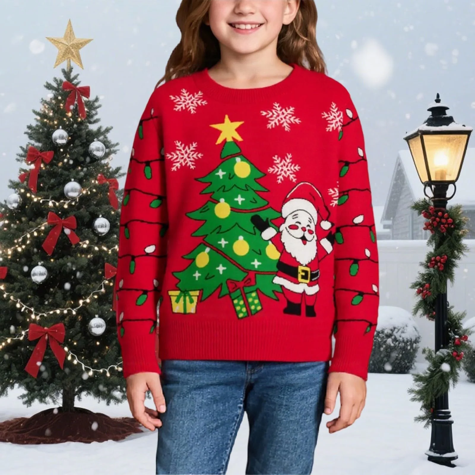 Пуловер для дівчат та хлопчиків Святковий, фото №3