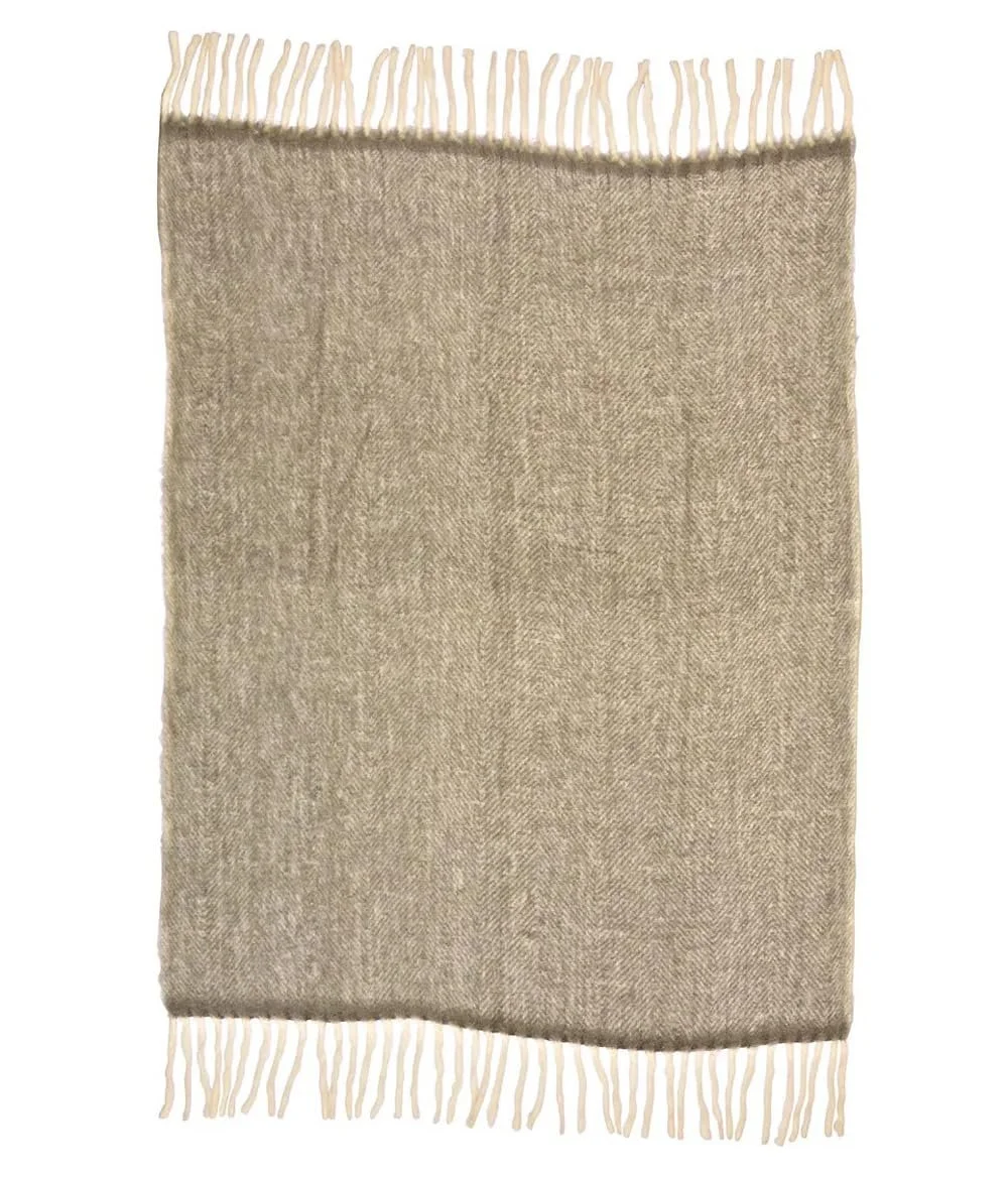 Покривало itsisa Пухнасте мохерове світло-сіре 130x170 см, фото №2