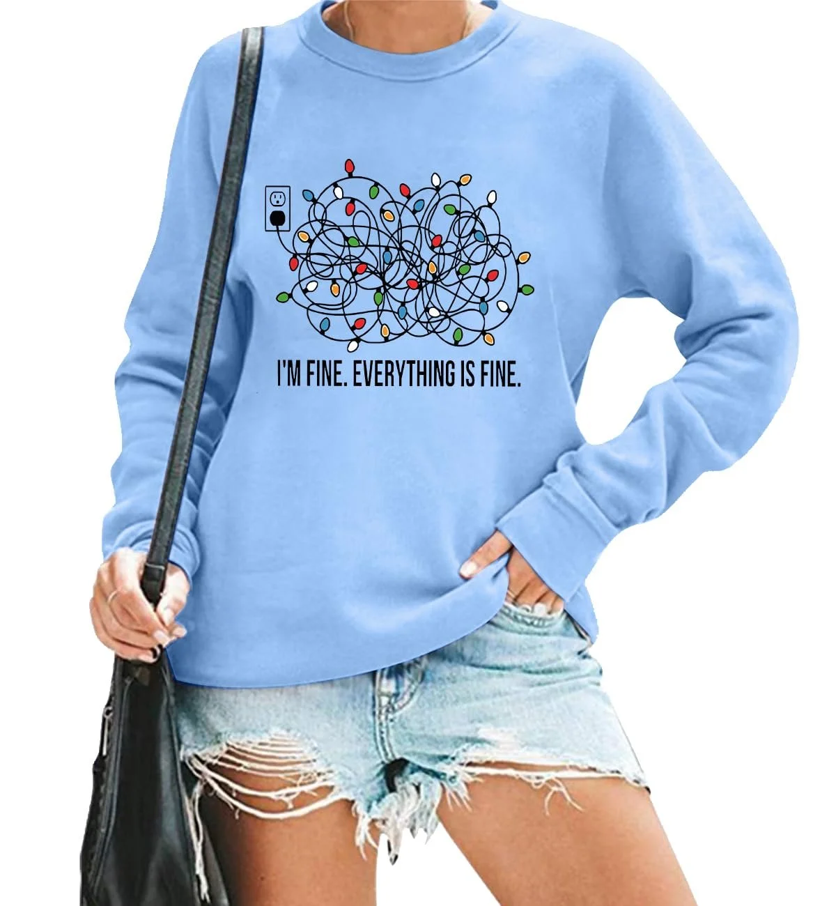 Різдвяний світшот Im Fine Everything Is Fine Christmas, фото №1