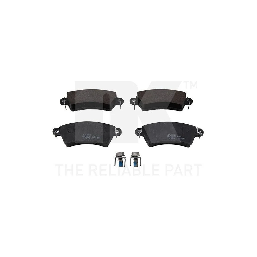 Комплект гальмівних колодок дискового гальма NK 223736 для AUDI CITROËN PEUGEOT, передня вісь, фото №1