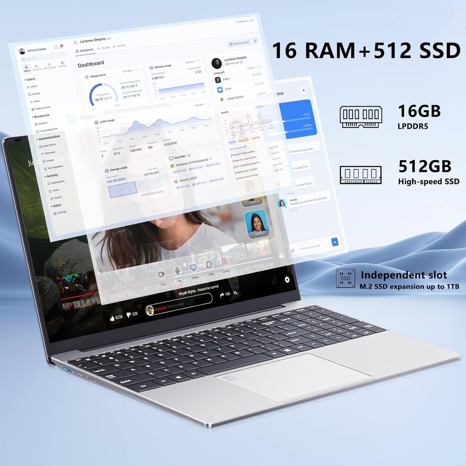 Ноутбук 15.6" KUU Yepbook 2 Intel N95 RAM 16GB SSD 512GB Windows 11 (UKR), фото №4