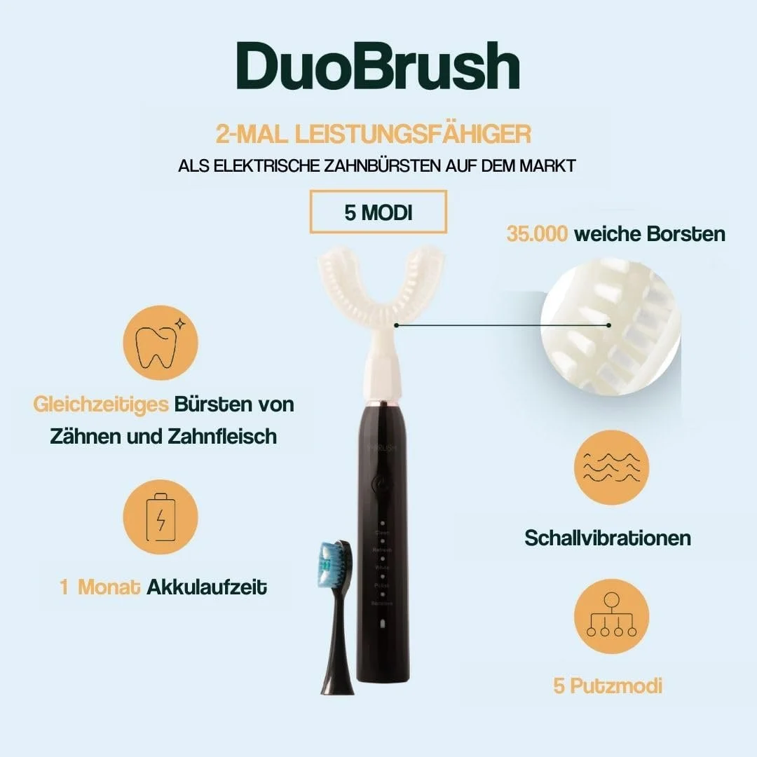 Электрическая зубная щетка Y-Brush DuoBrush Y-образная 1 месяц автономности, фото №4
