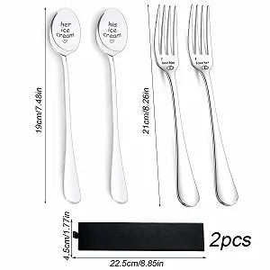 Набір з 6 кавових ложок до Дня Святого Валентина, гравірована виделка synthetic.ua - Фото 1