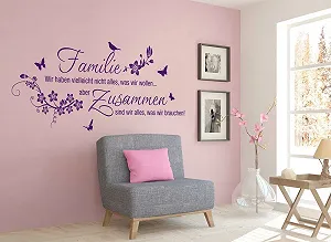 Наклейка на стіну Grandora W5453 Family 135 x 58 см Чорна synthetic.ua - Фото 1