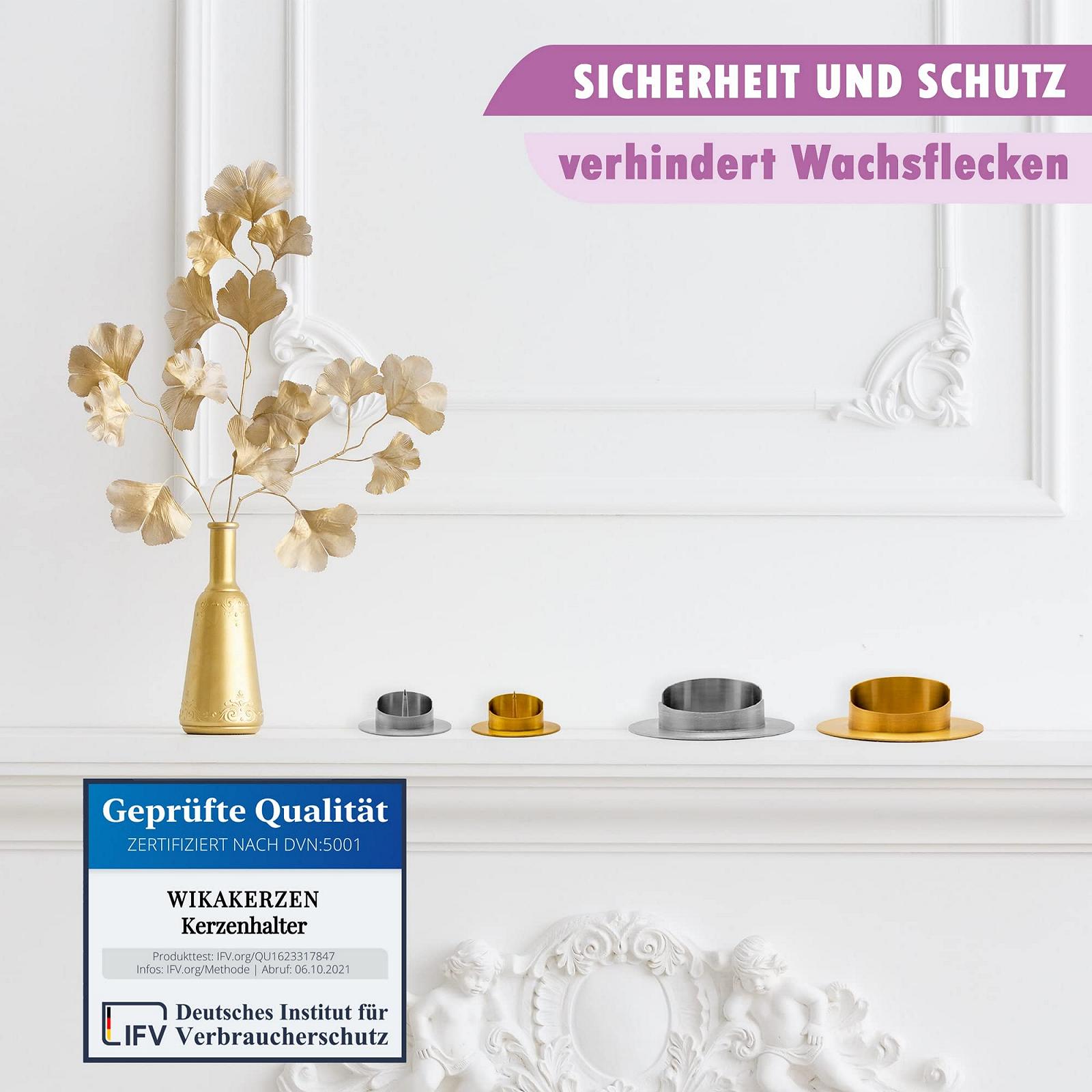 Підсвічник WikaKerzen Brushed Brass 6 см Срібний, фото №5 Підсвічник WikaKerzen Brushed Brass 6 см Срібний, фото №5