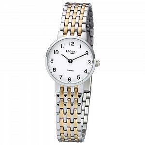 Женские часы REGENT Аналоговые Кварцевые F-1158 Сталь IPG Браслет Двухцветный - Фото 1