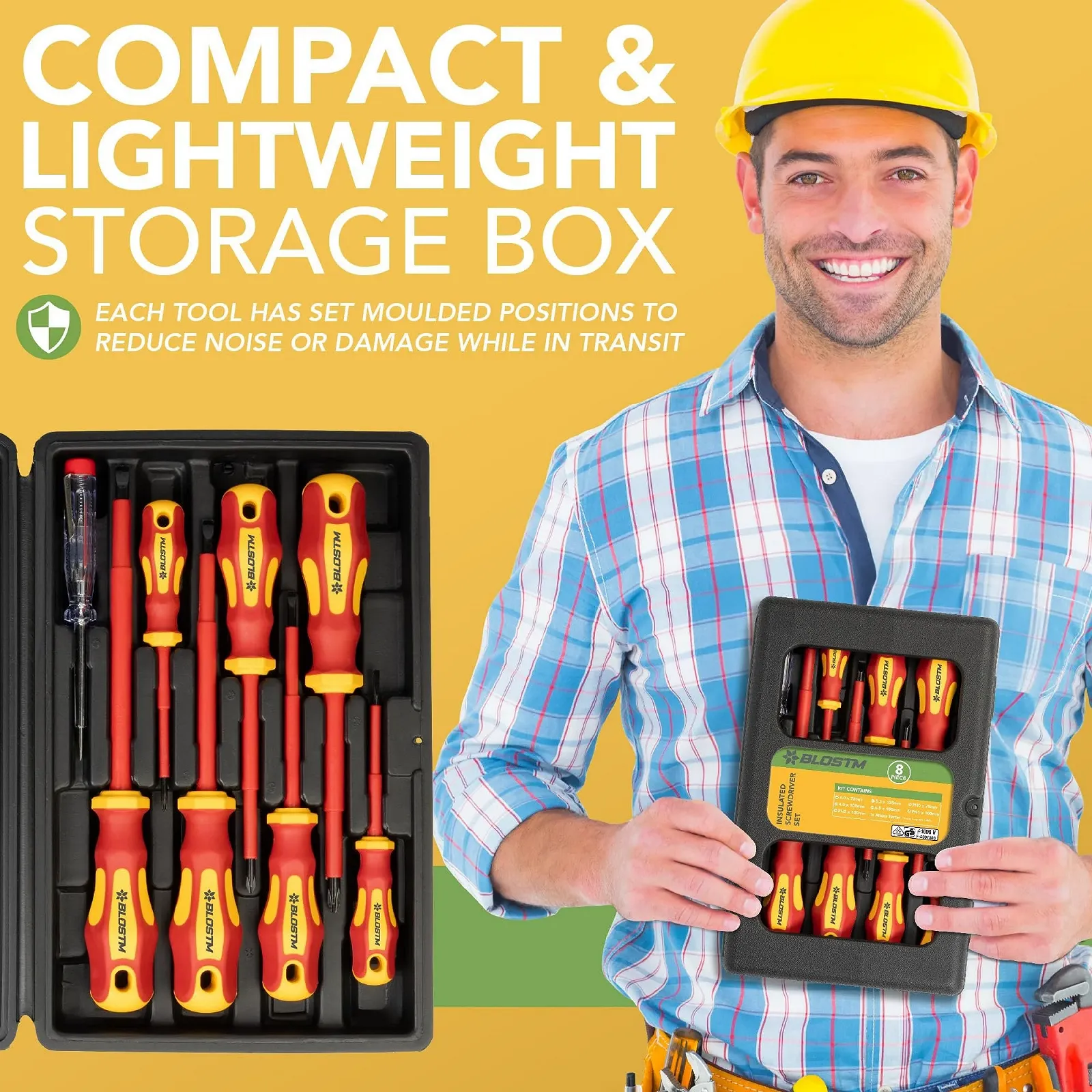 Набір діелектричних викруток BLOSTM 8 шт. VDE 1000V, фото №7