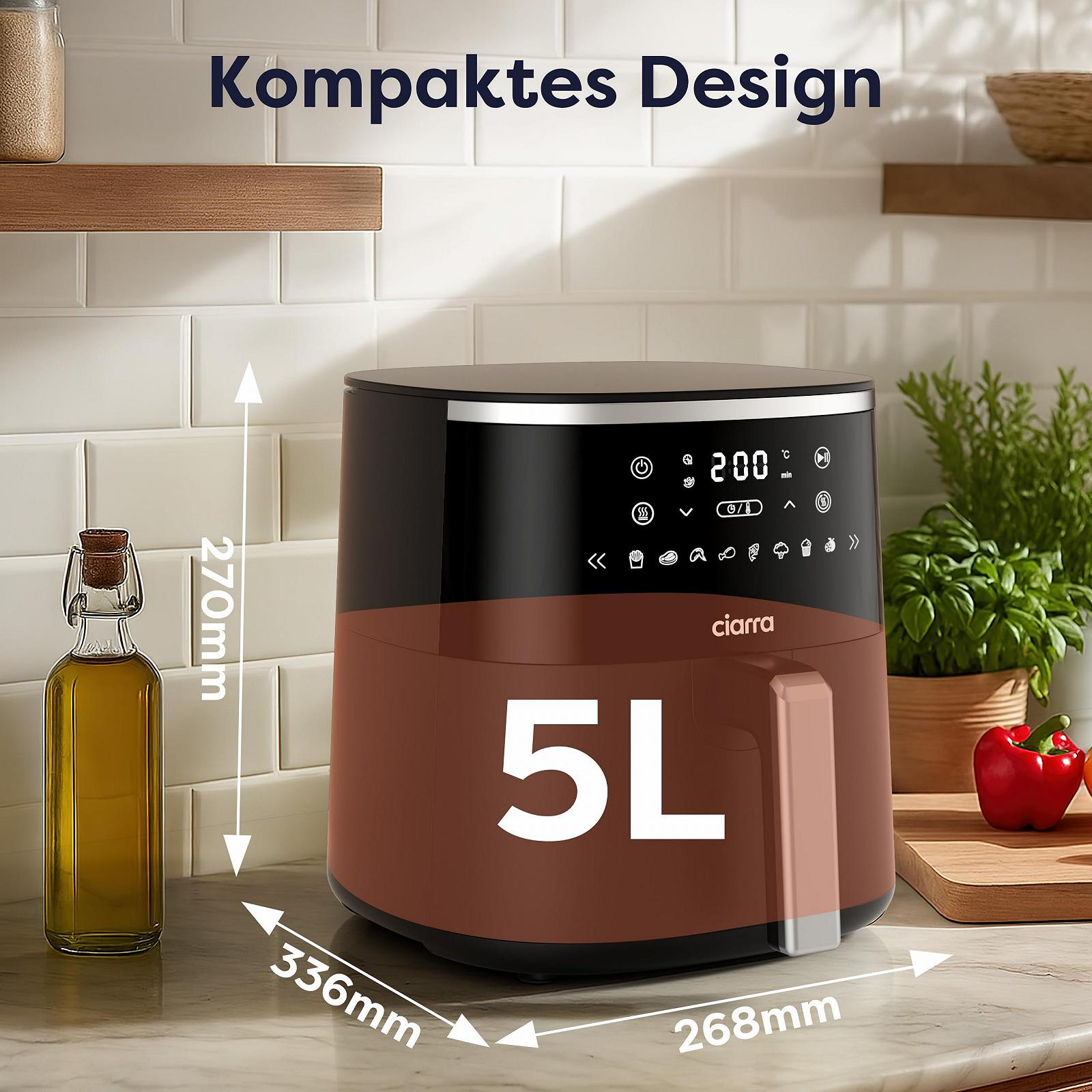 Мультипіч CIARRA Цифрова сенсорна панель 5L 8 режимів Антипригарна, фото №9