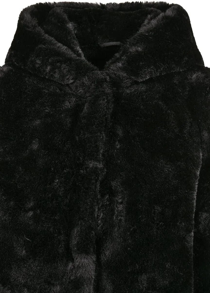 Пальто Teddy с капюшоном для девочек Urban Classics, фото №3