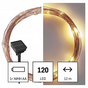 Гірлянда EMOS Micro LED, 120 Nano LED, теплий білий, мідний дріт 12 + 3 м synthetic.ua - Фото 1