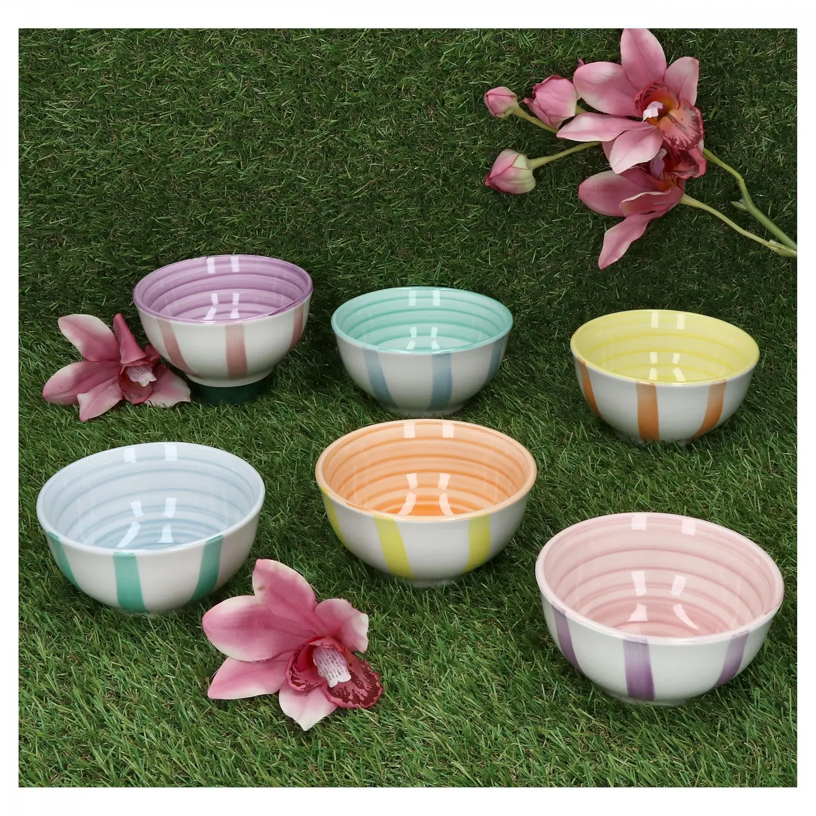 Миска MamboCat Beach Pastello Stripes Набор 6 штук 12 см 220 мл разноцветная, фото №3 Миска MamboCat Beach Pastello Stripes Набор 6 штук 12 см 220 мл разноцветная, фото №3