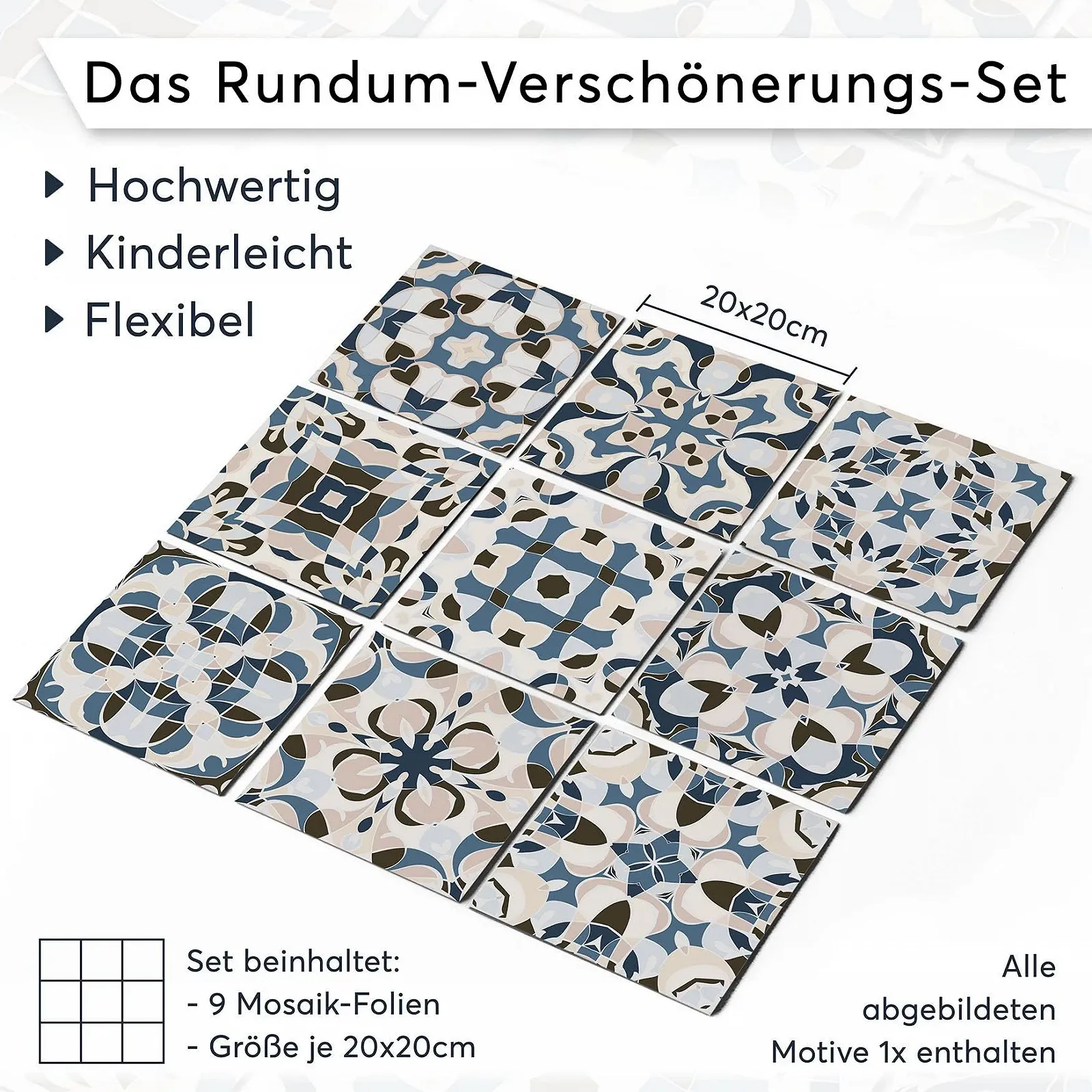 Плитка-наклейка мозаїка CREATISTO 20 x 20 см 9 шт., фото №7