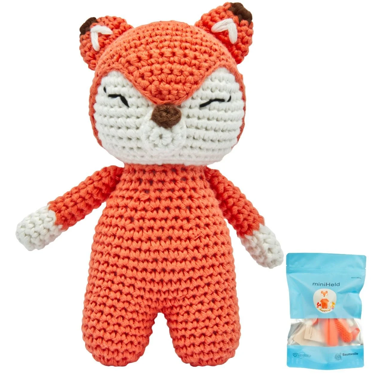 Іграшка miniHeld Лисиця В'язана Гачком 15 см, фото №5