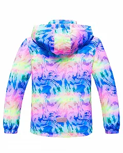 Куртка софтшелл Camlakee для девочек, дождевая куртка, детская водонепроницаемая куртка, градиентная ветровка synthetic.ua - Фото 1