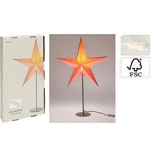 Настільна лампа Різдвяна зірка 65 см Паперова Біла synthetic.ua - Фото 1