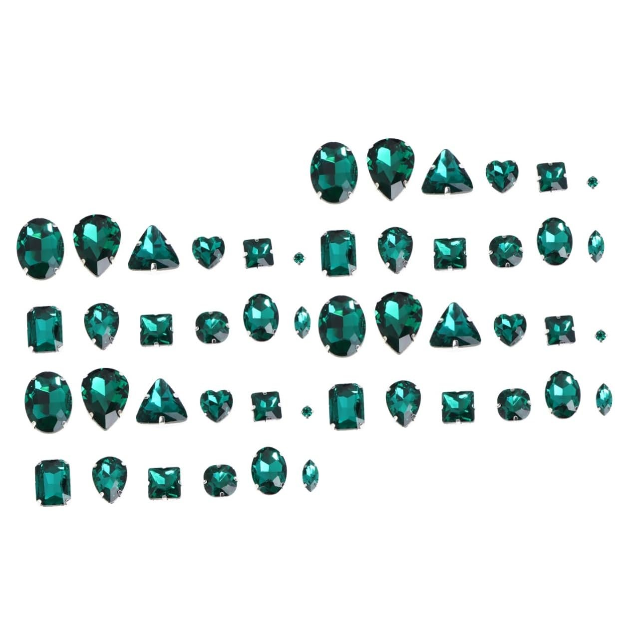 Капли Brand Operitacx 100 шт. Декоративные стразы для одежды, цветочных ваз, драгоценных камней, шитья, украшений, зеленые бриллианты, витраж, пришивные кристаллы, фото №1