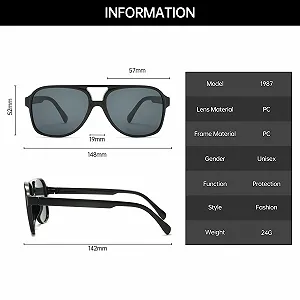 Сонцезахисні окуляри прямокутні YAMEIZE Double Bridge, 6 шт synthetic.ua - Фото 1