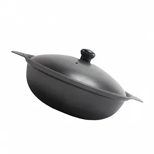 Кастрюля-сотейник с крышкой Чугунная маленькая - Фото 1