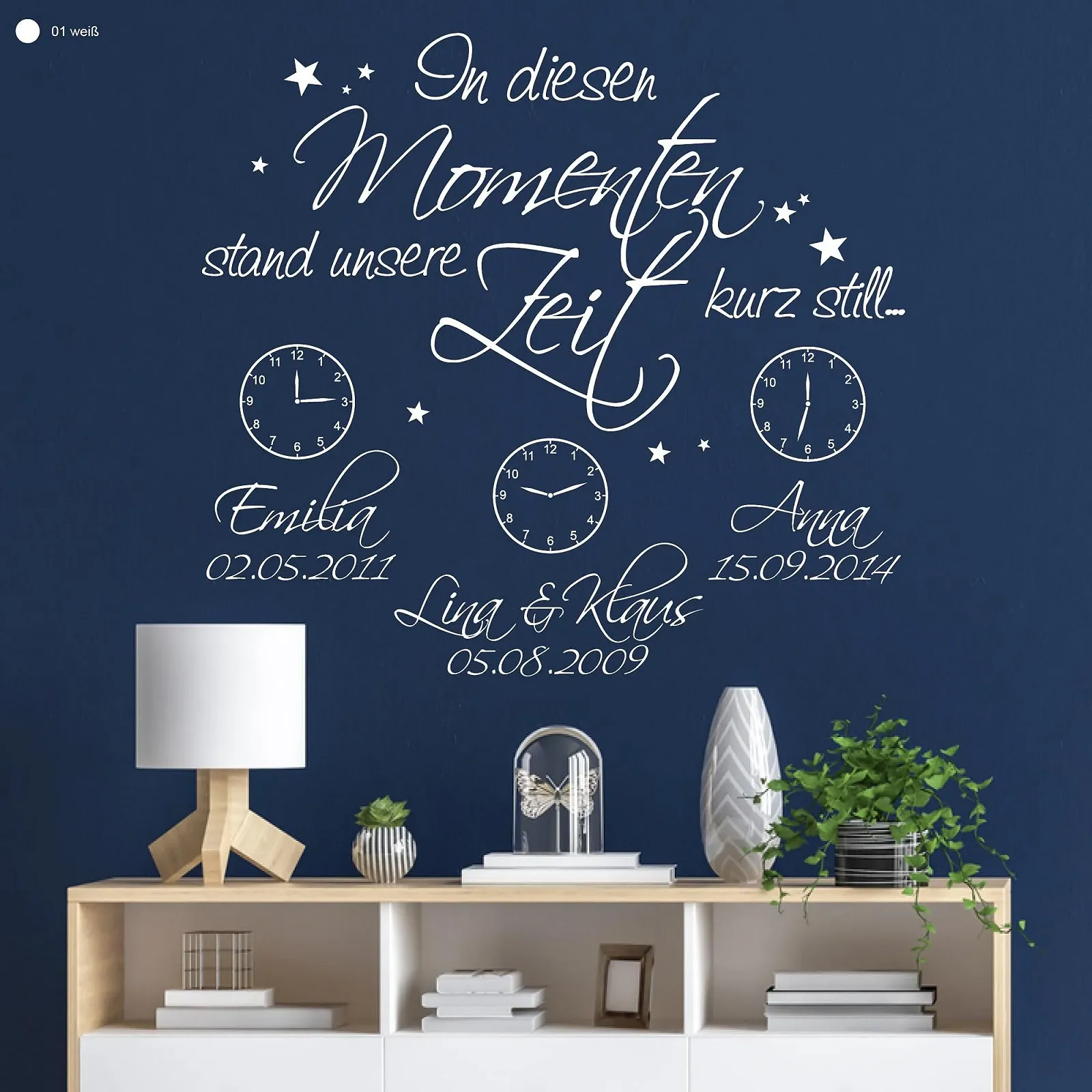 Наклейка на стену Loft "In this moment still our time" 54 цвета 3 размера, фото №4