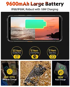 Смартфон Ulefone RugKing 9600mAh 126dB 16GB + 128GB IP68K 50MP 5.99" 3-SIM Android 15 ціна на synthetic.ua - Фото 1 Смартфон Ulefone RugKing 9600mAh 126dB 16GB + 128GB IP68K 50MP 5.99" 3-SIM Android 15 synthetic.ua - Фото 1