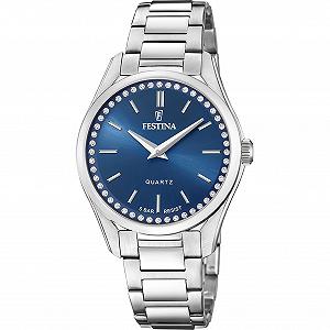 Женские часы Festina Mademoiselle из нержавеющей стали, браслет, синий synthetic.ua - Фото 1