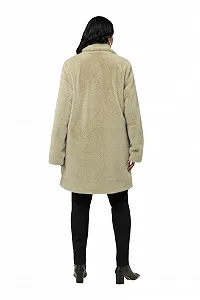 Пальто из искусственного меха Ulla Popken, воротник-стойка, на пуговицах 830806 synthetic.ua - Фото 1