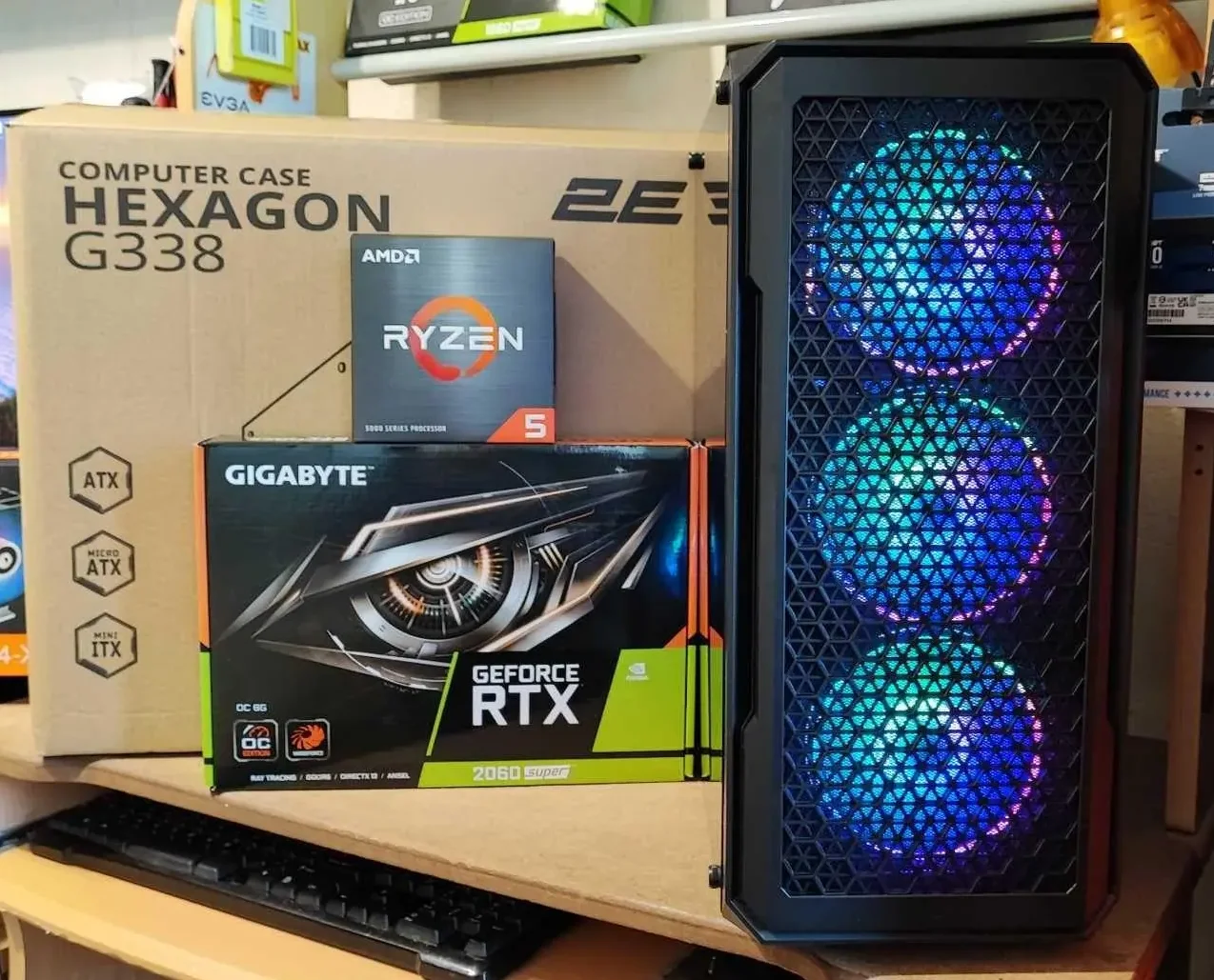 Ігровий комп'ютер AMD RYZEN 5 3600 4.2GHZ, RTX 2060 SUPER 8GB, 16GB, SSD M.2 250 GB, HDD 1TB, фото №2